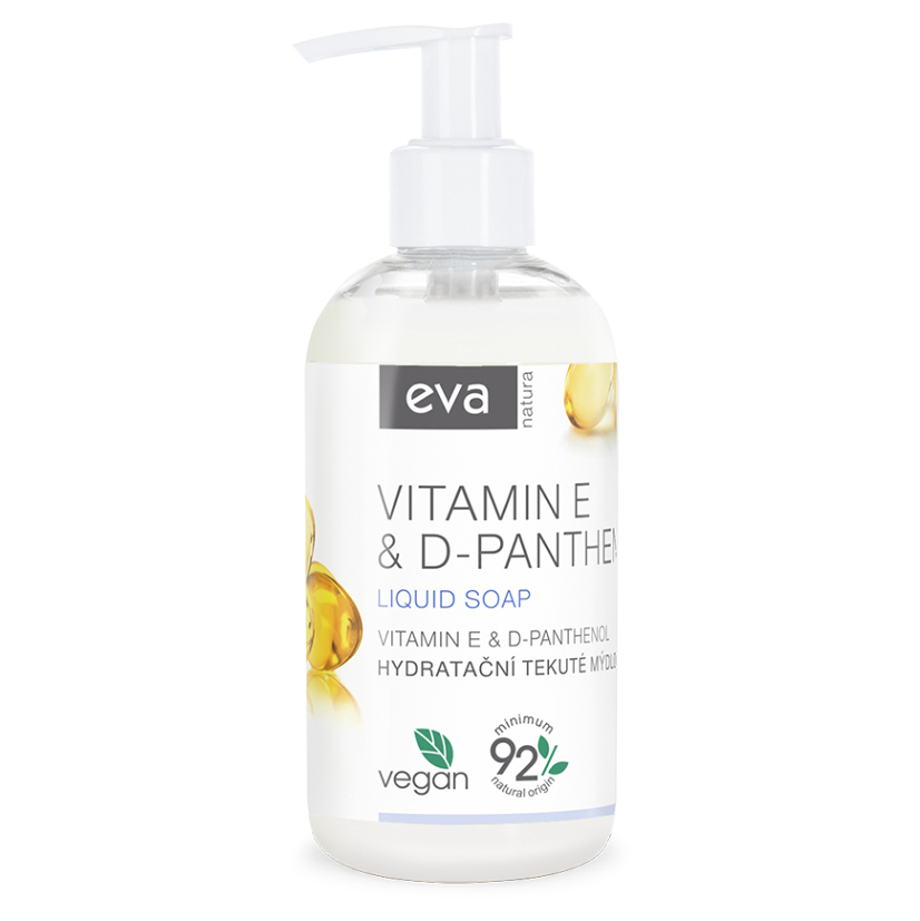 E-shop EVA NATURA Hydratační tekuté mýdlo vitamínem E & D-Panthenol 250 ml