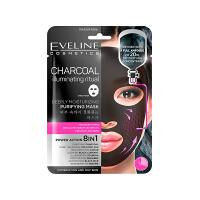 EVELINE Charcoal Hydratační pleťová textilní maska s uhlím 20 ml