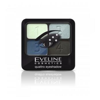 EVELINE oční stíny QUATTRO odstín 01 - variace modré (Oční stíny)