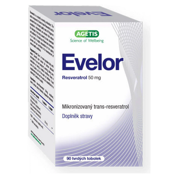 EVELOR Resveratrol 50 mg 90 tobolek (Žíly a cévy) - Vícesložkové