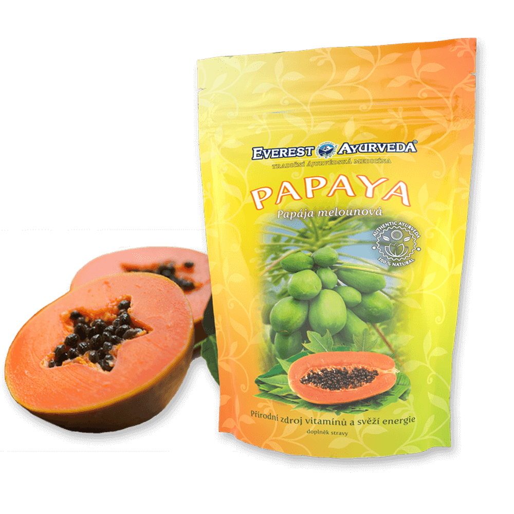 E-shop EVEREST AYURVEDA Papaya plod sušené ovoce 100 g