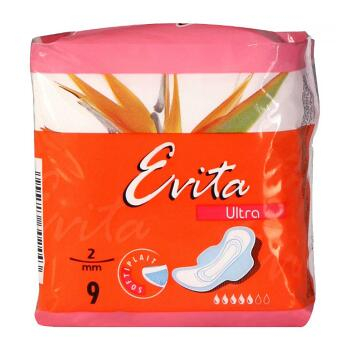 EVITA Softiplait hygienické vložky s křidélky Ultra 9 ks