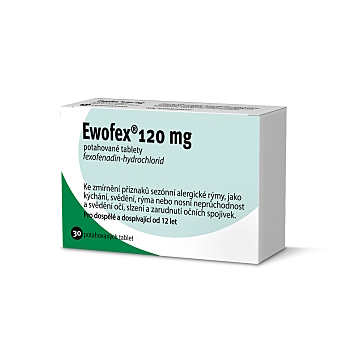EWOFEX 120mg potahované tablety 30 kusů (Volně prodejná antihistaminika)