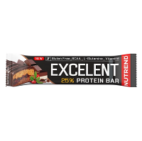 NUTREND Excelent protein bar double čokoláda a nugát s brusinkami 85 g