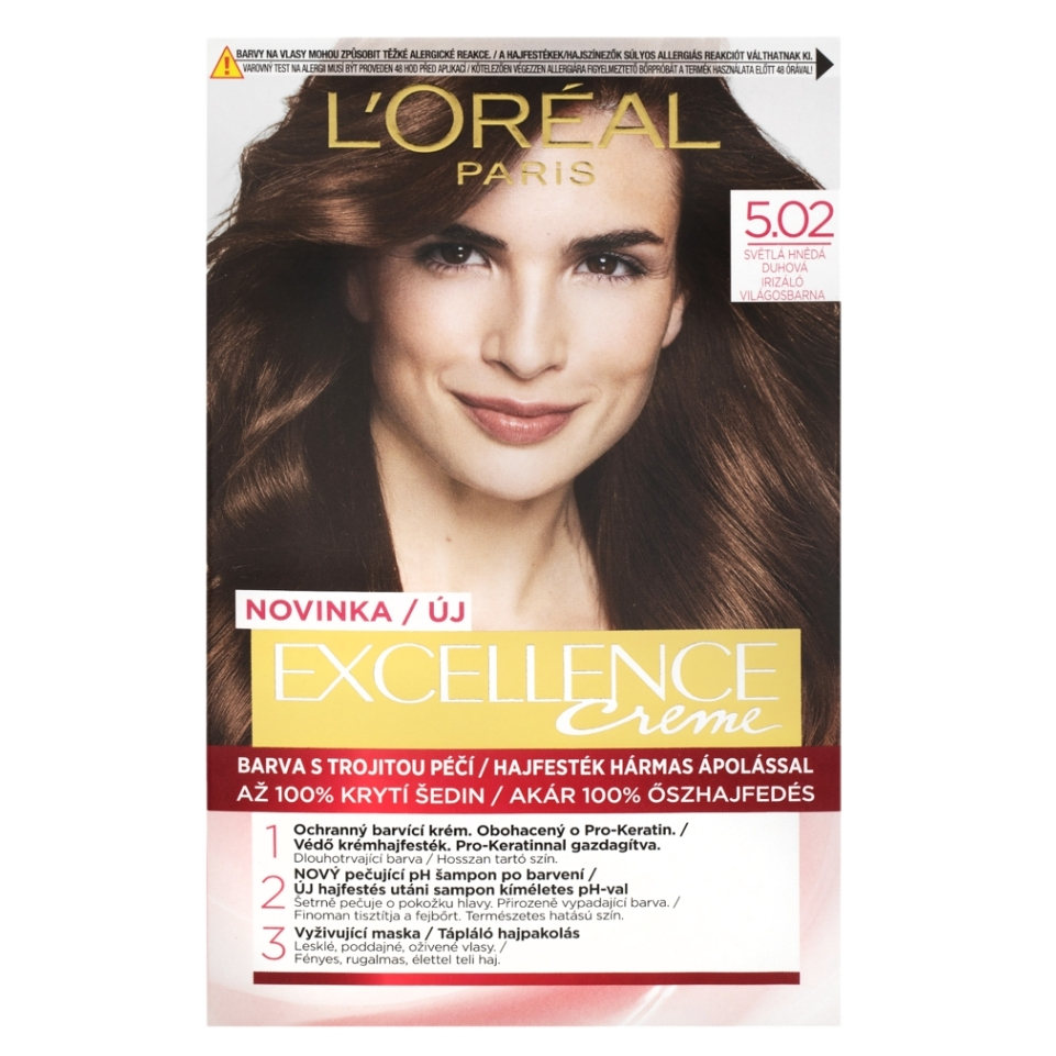 Levně L'OREAL Excellence Creme Barva na vlasy 5.02 Světlá hnědá duhová