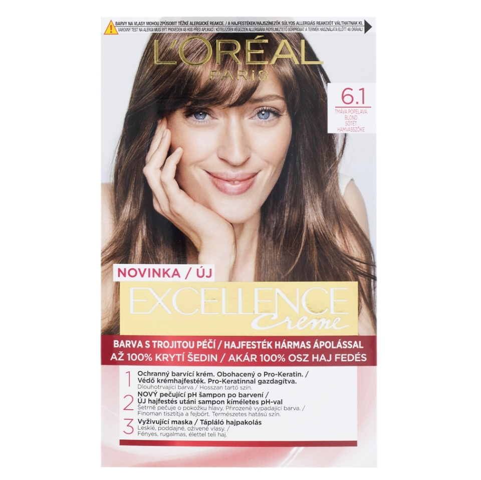 E-shop L'OREAL Excellence Creme Barva na vlasy 6.1 Tmavá popelavá blond