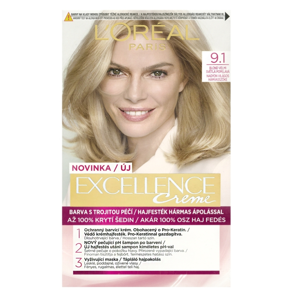 E-shop L'OREAL Excellence Creme Barva na vlasy 9.1 Blond velmi světlá plavá