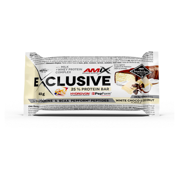AMIX Exclusive protein bar bílá čokoláda a kokos 40 g