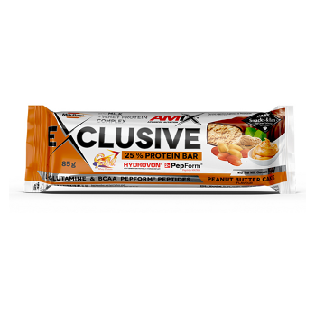 AMIX Exclusive protein bar dort s arašídovým máslem 85 g (Proteinové tyčinky)