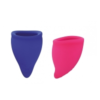 FUN FACTORY Fun cup menstruační kalíšky explore Kit new modrá a růžová
