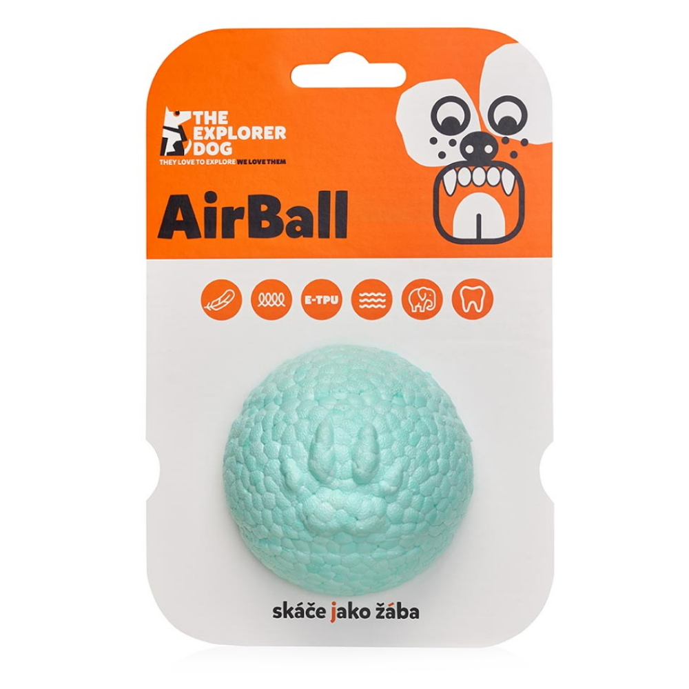 Levně EXPLORER DOG AirBall Tyrkysový míček pro psy 8 cm