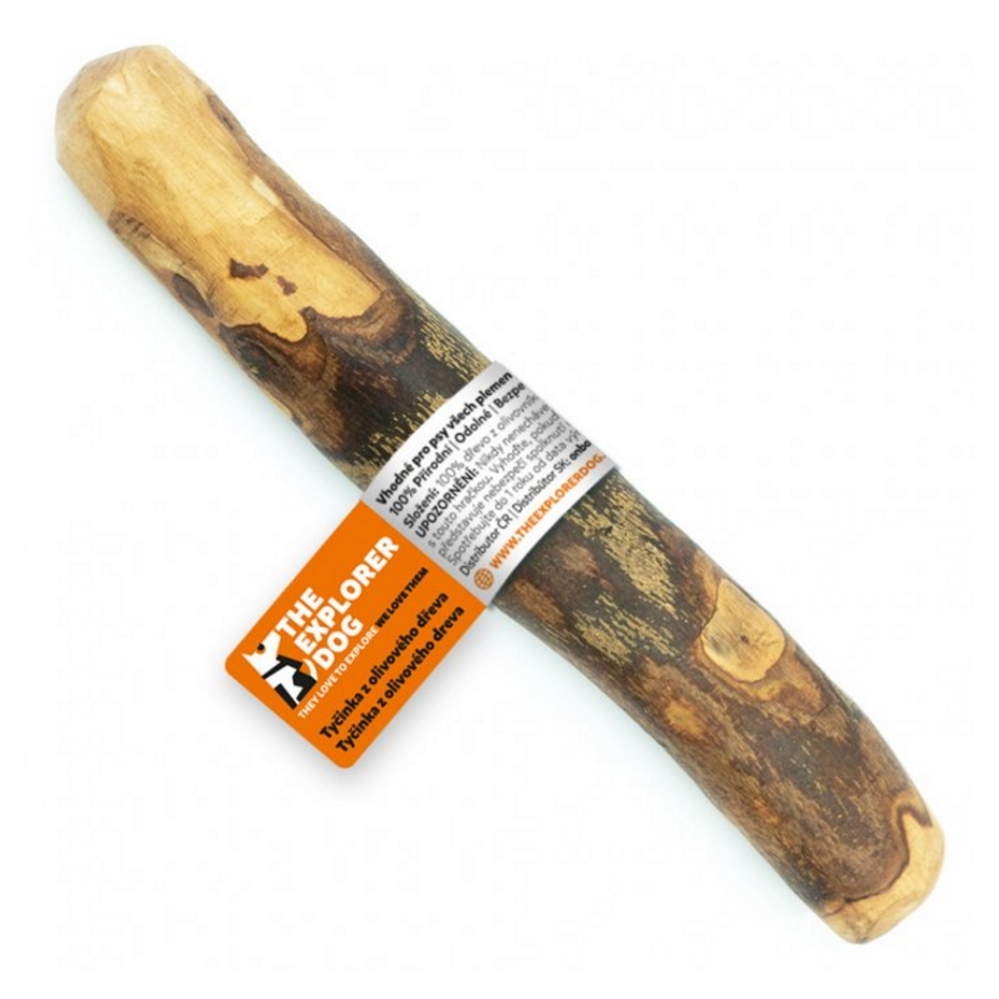 Levně EXPLORER DOG Žvýkací tyčinka z olivového dřeva pro psy 1 ks, Velikost: S