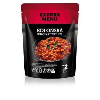 EXPRES MENU Boloňská omáčka s tempehem 600 g (Bezlepková hotová jídla a polévky) - Slané
