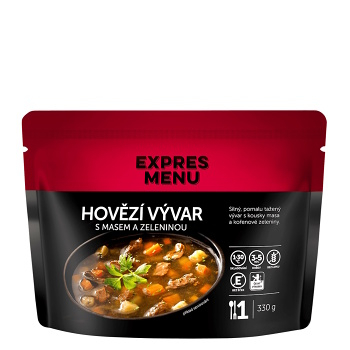 EXPRES MENU Hovězí vývar se zeleninou 330 g (Bezlepková hotová jídla a polévky)