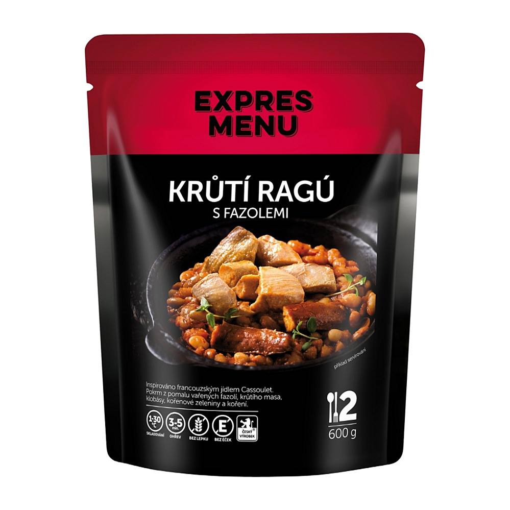 EXPRES MENU Krůtí ragů s fazolemi 2 porce