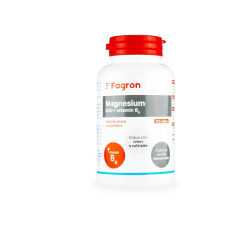 FAGRON Magnesium 500 + vitamín B6 100 tablet (Hořčík, magnézium) - Vícesložkové