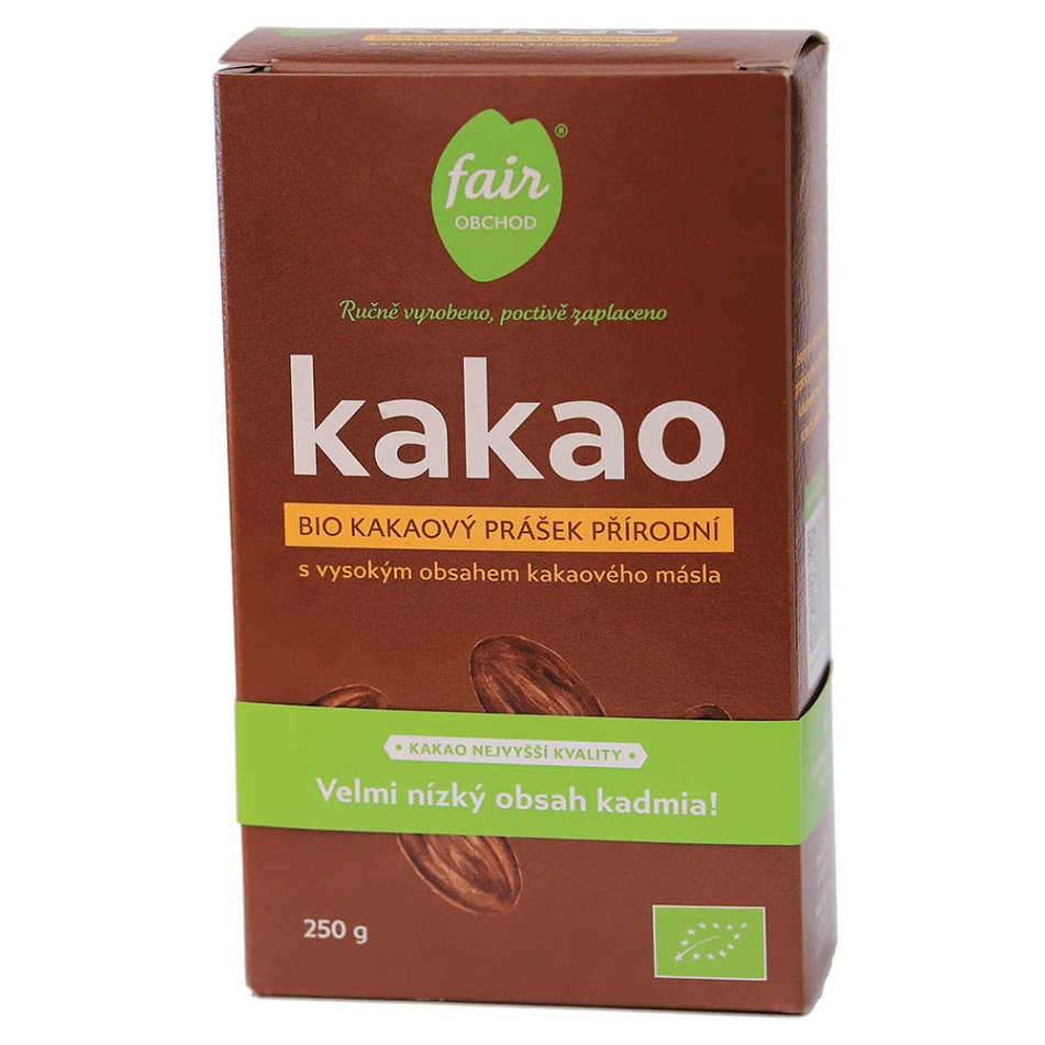 E-shop FAIROBCHOD Kakaový prášek plnotučný přírodní z Dominikánské republiky BIO 250 g