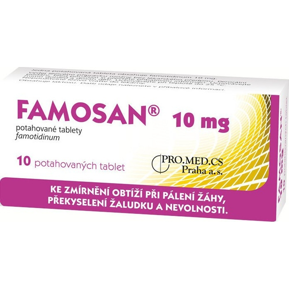 Levně FAMOSAN 10 mg 10 Potahovaných tablet