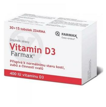 FARMAX Vitamin D3 30+15 tobolek ZDARMA