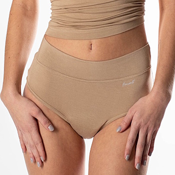 FAVAB Bambusové inkontinenční kalhotky s vysokým pasem LINA tělové, Velikost: M (Pratelné inkontinenční prádlo)