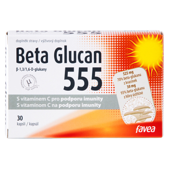 FAVEA Beta glucan 555 s vitamínem C 30 kapslí