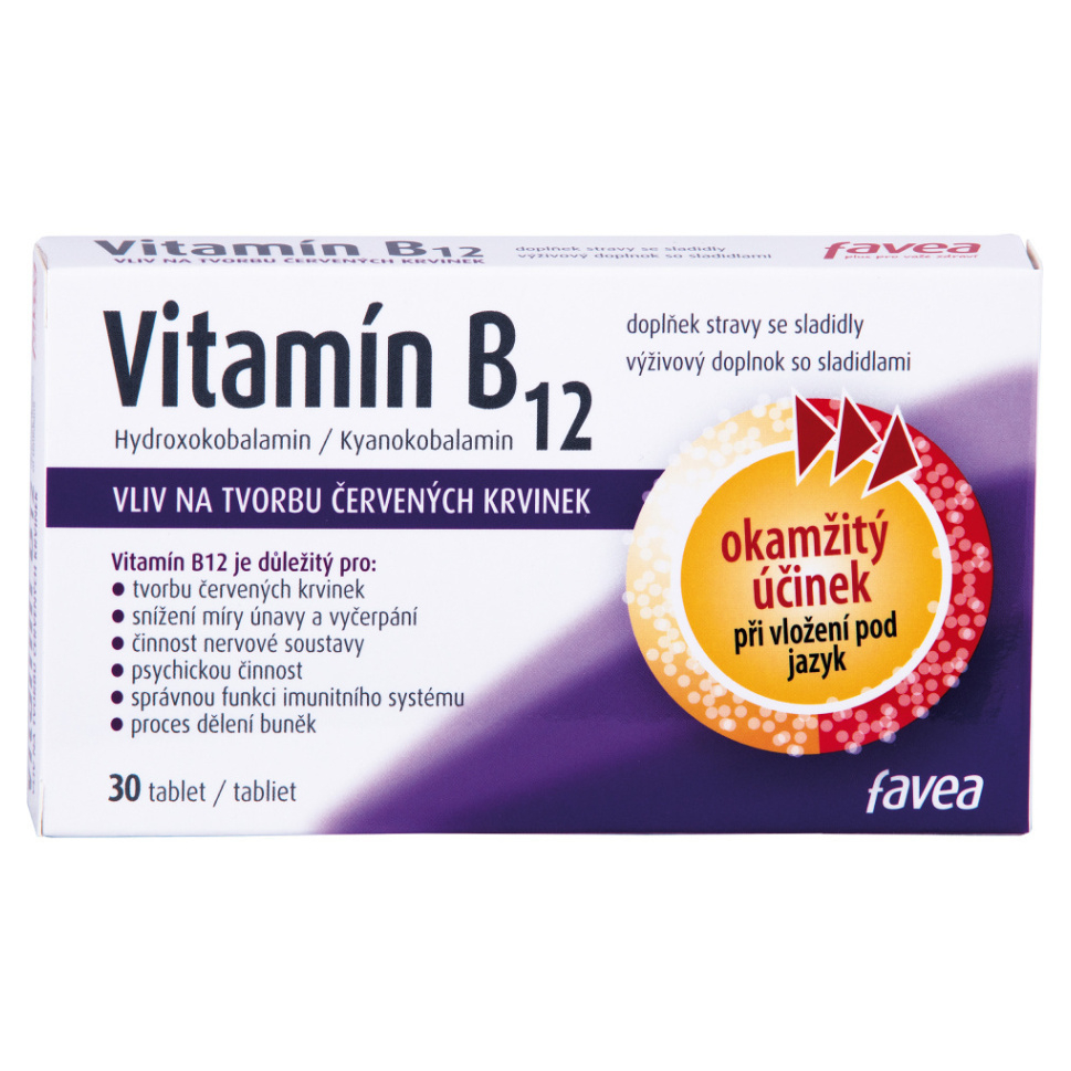 Levně FAVEA Vitamín B12 30 tablet