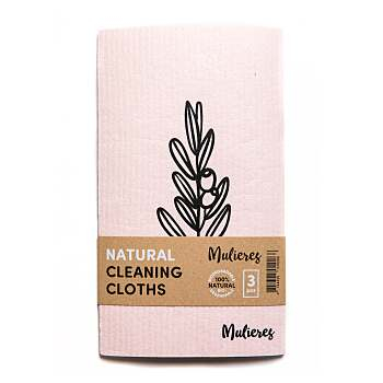MULIERES Sada pratelných univerzálních hadříků 3 kusy (Houbičky na nádobí a hadříky) - Ekologické