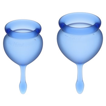 SATISFYER Feel good blue menstruační kalíšek modrý (Menstruační kalíšky) - Hygienické