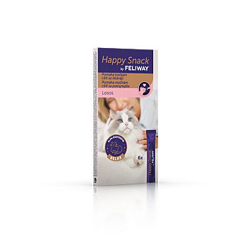 FELIWAY Happy snack s lososem 6 kusů (Veterinární doplňky stravy na nervovou soustavu pro kočky)