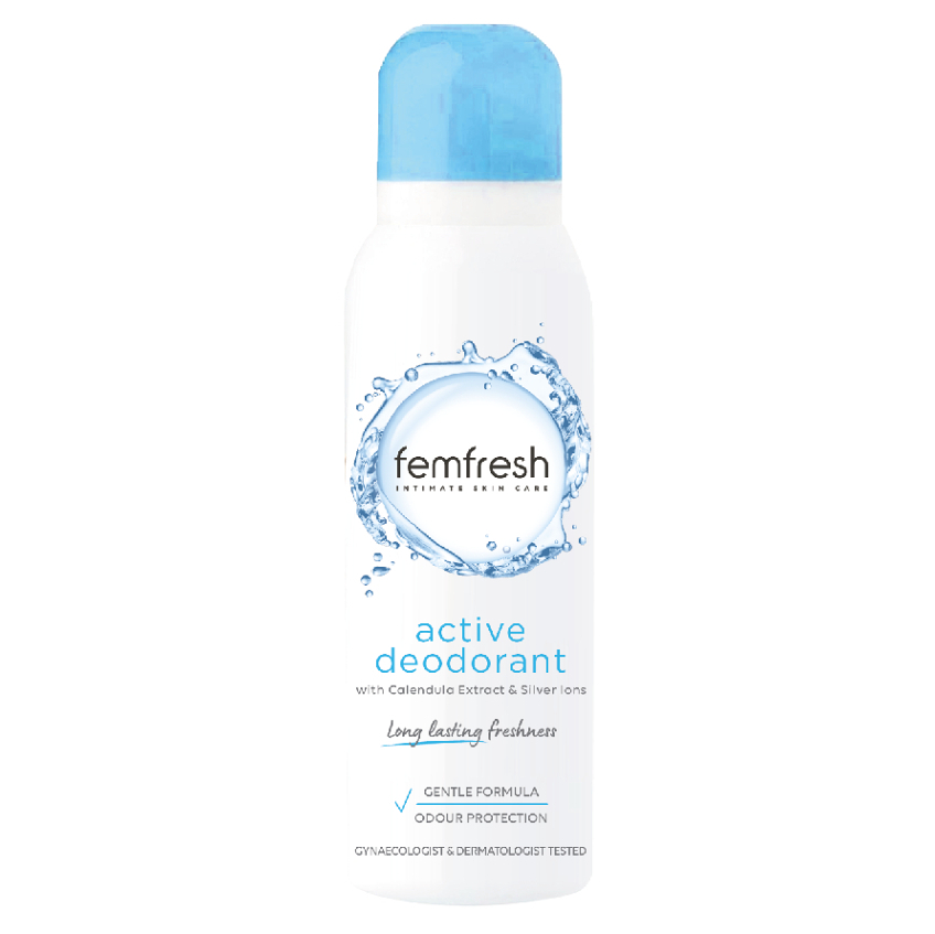 Levně FEMFRESH Intimní deodorant Active s ionty stříbra 125 ml