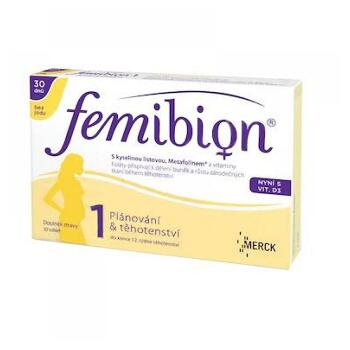 FEMIBION 1 s vitaminem D3 bez jódu 30 tablet