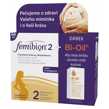 FEMIBION 2 s vitamínem D3 dvojbalení + Bi-Oil 25ml