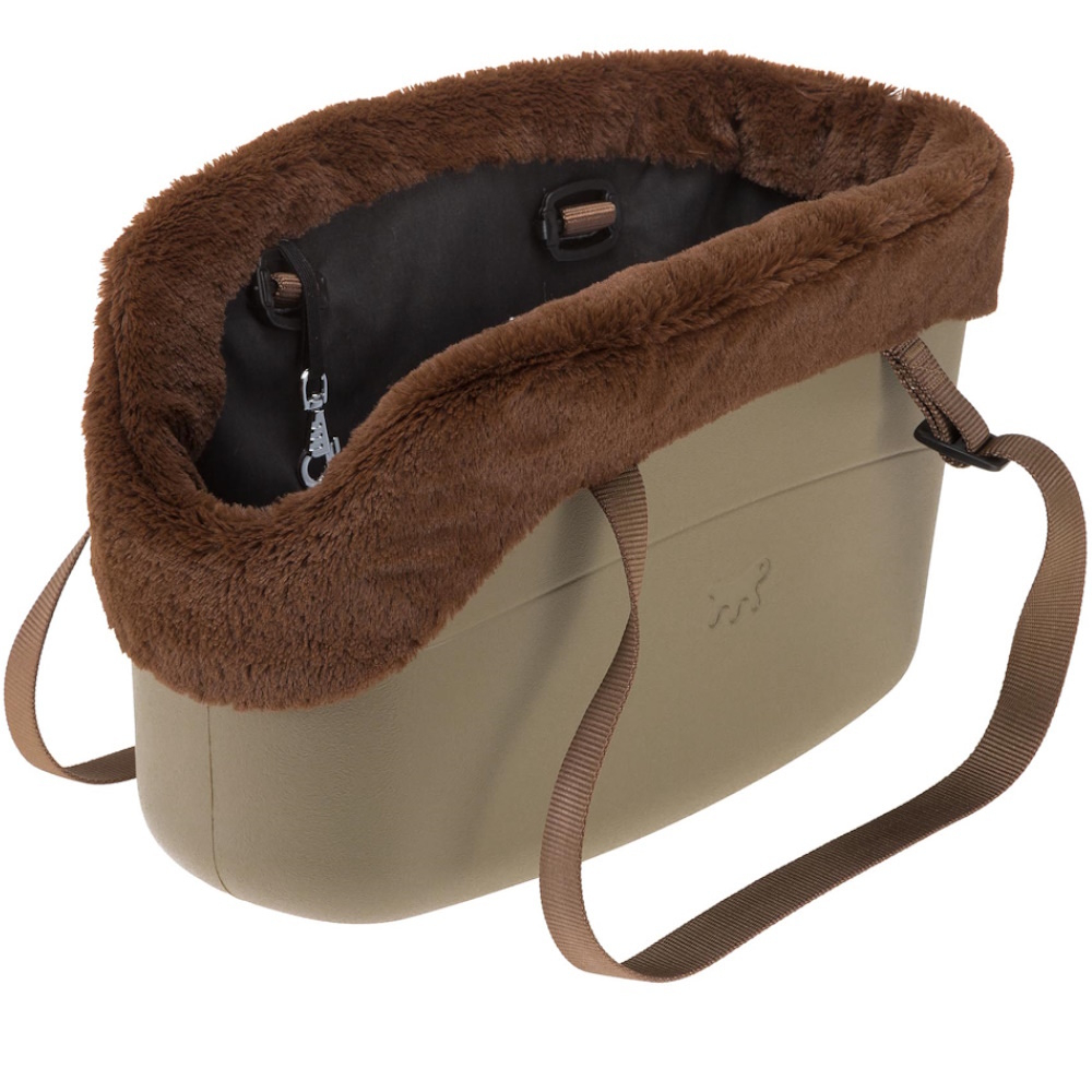 FERPLAST WithMe Winter cestovní taška na psa do 8 kg hnědá 43x21x27 cm