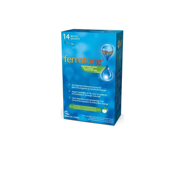 FERROTONE® S jablkem a vitaminem C 14 sáčků, expirace 28.02.2026 (Doplňky stravy se železem) - Vícesložkové
