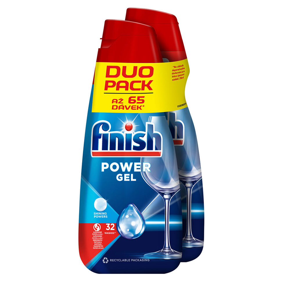FINISH All-in-1 Gel do myčky na nádobí Shine & Protect 2 x 650 ml