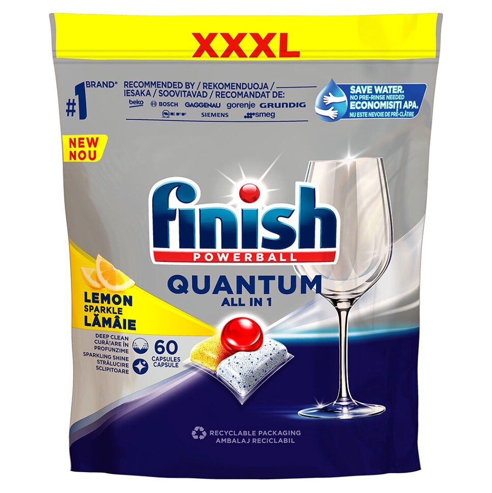 E-shop FINISH Quantum All in 1 Kapsle do myčky nádobí Lemon Sparkle 60 ks