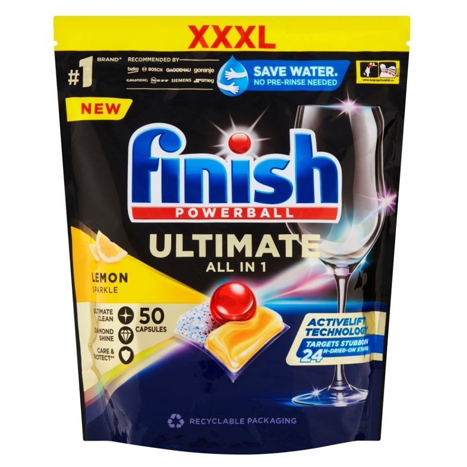 E-shop FINISH Ultimate All in 1 Kapsle do myčky nádobí Lemon Sparkle 50 ks