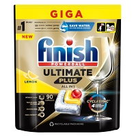 FINISH Ultimate Plus All in 1 Kapsle do myčky nádobí Lemon Sparkle 90 ks