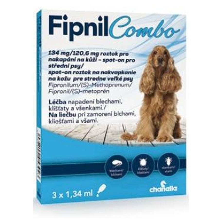 Levně FIPNIL Combo 134/120,6mg M Dog Spot-on 3x1,34ml
