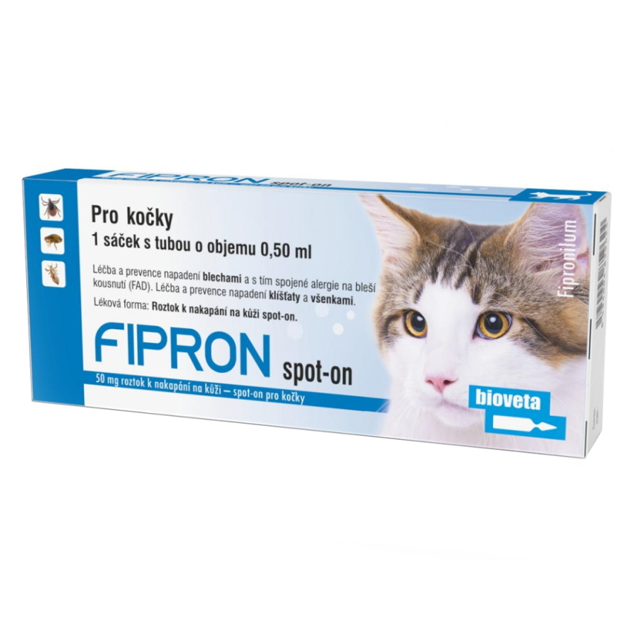 Levně FIPRON Spot-on pro kočky 0,5 ml 1 pipeta