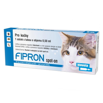 FIPRON Spot-on pro kočky 0,5 ml 1 pipeta