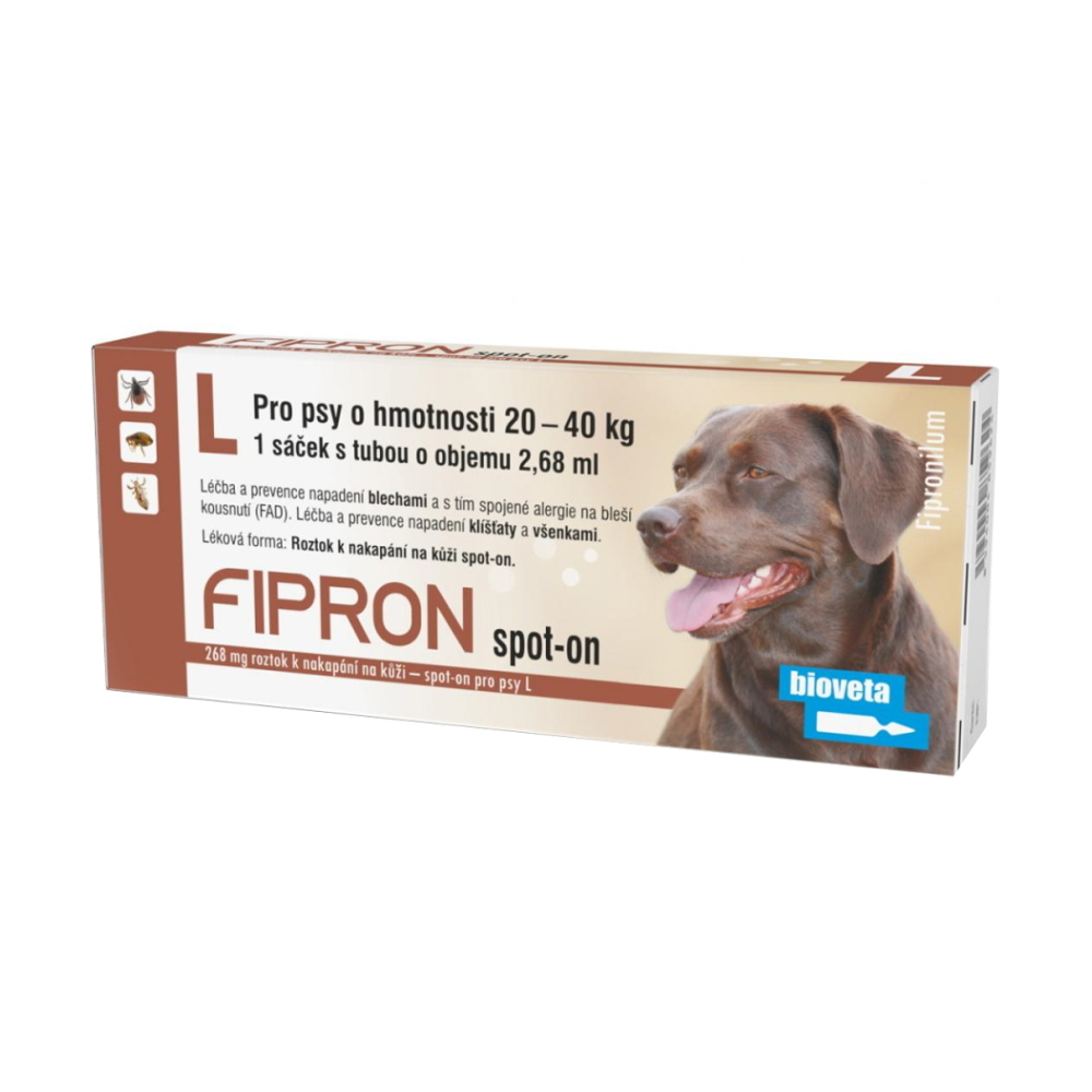 E-shop FIPRON Spot-on pro psy L 20 - 40 kg 2,68 ml 1 pipeta