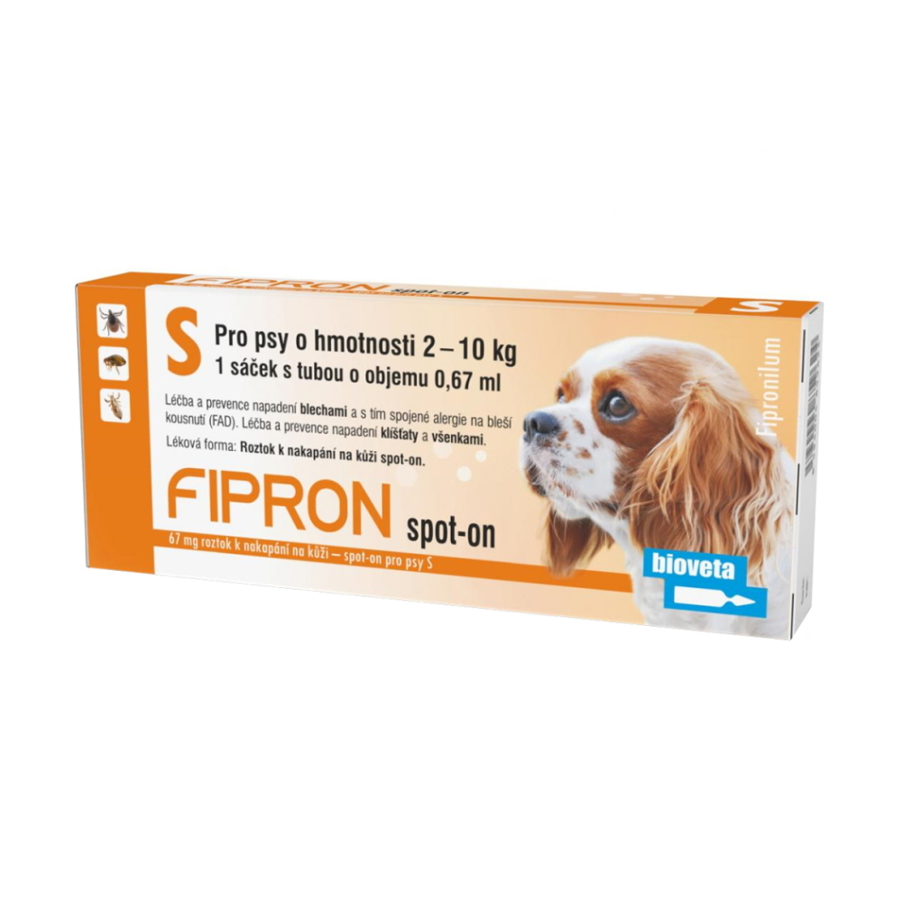 Levně FIPRON Spot-on pro psy S 2-10 kg 0,67 ml 1 pipeta