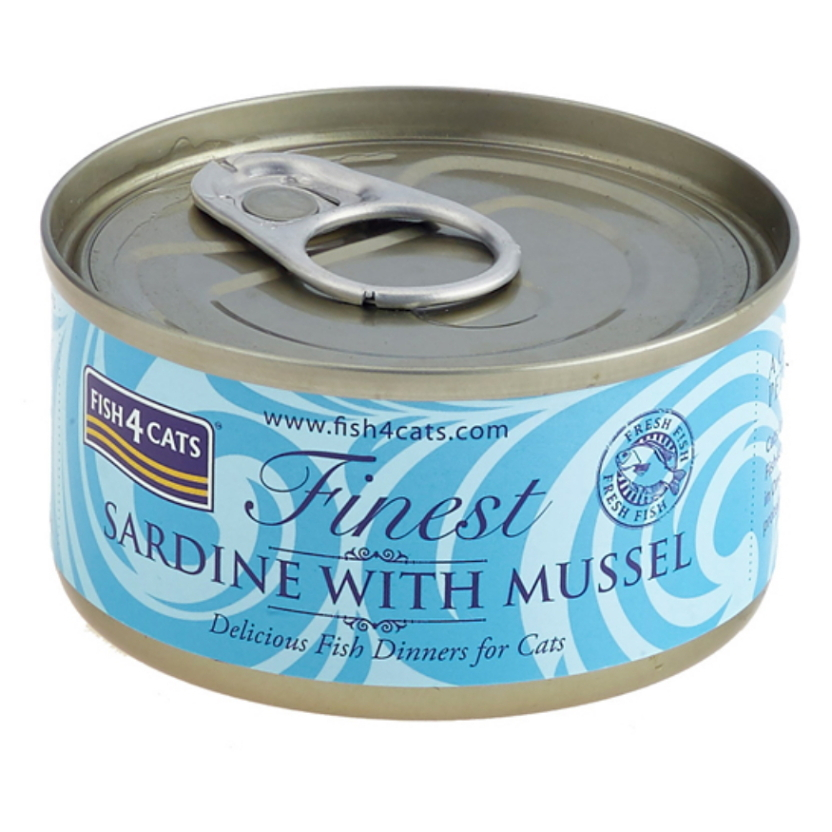 E-shop FISH4CATS Finest sardinka s mušlemi konzerva pro kočky 70 g