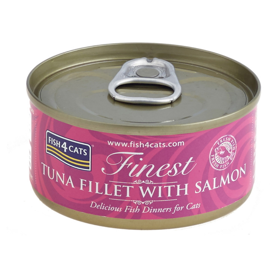 Levně FISH4CATS Finest tuňák s lososem konzerva pro kočky 70 g