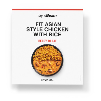 GYMBEAM Fit kuřecí s rýží na asijský způsob ready to eat 420 g (Masové směsi) - 100% masové, Do 65 % bílkovin