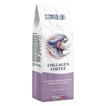 FITNESS COFFEE Kolagen mletá káva 250 g (Mletá káva) - 100% Arabica, 100% Robusta