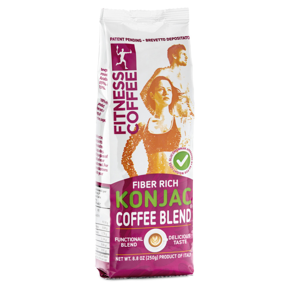 Levně FITNESS COFFEE Konjac coffee blend pražená káva 250 g