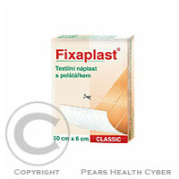 Fixaplast Classic 0.5mx6cm nedělená s polštářkem