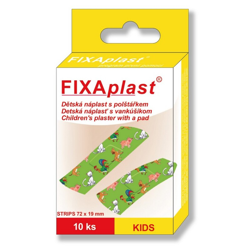 Levně FIXAPLAST Dětská náplast s polštářkem 10 kusů
